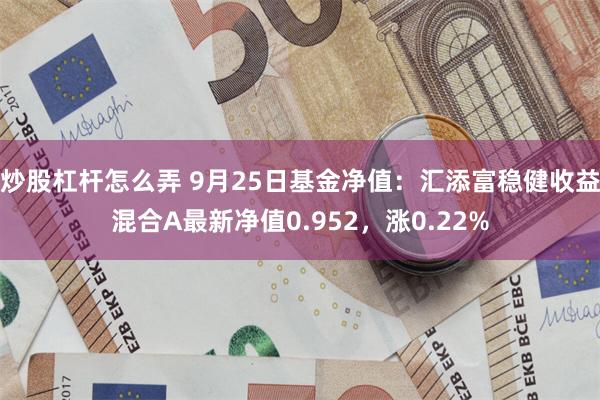 炒股杠杆怎么弄 9月25日基金净值：汇添富稳健收益混合A最新净值0.952，涨0.22%