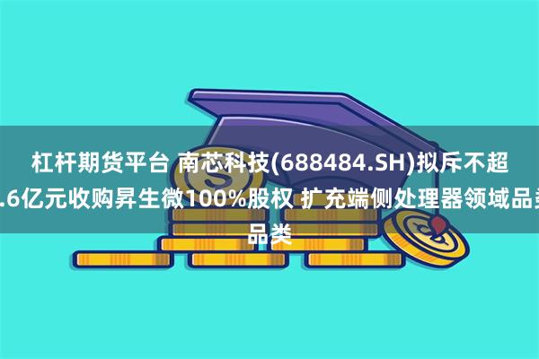 杠杆期货平台 南芯科技(688484.SH)拟斥不超1.6亿元收购昇生微100%股权 扩充端侧处理器领域品类